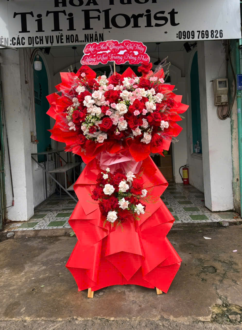 kệ hoa khai trương long khánh