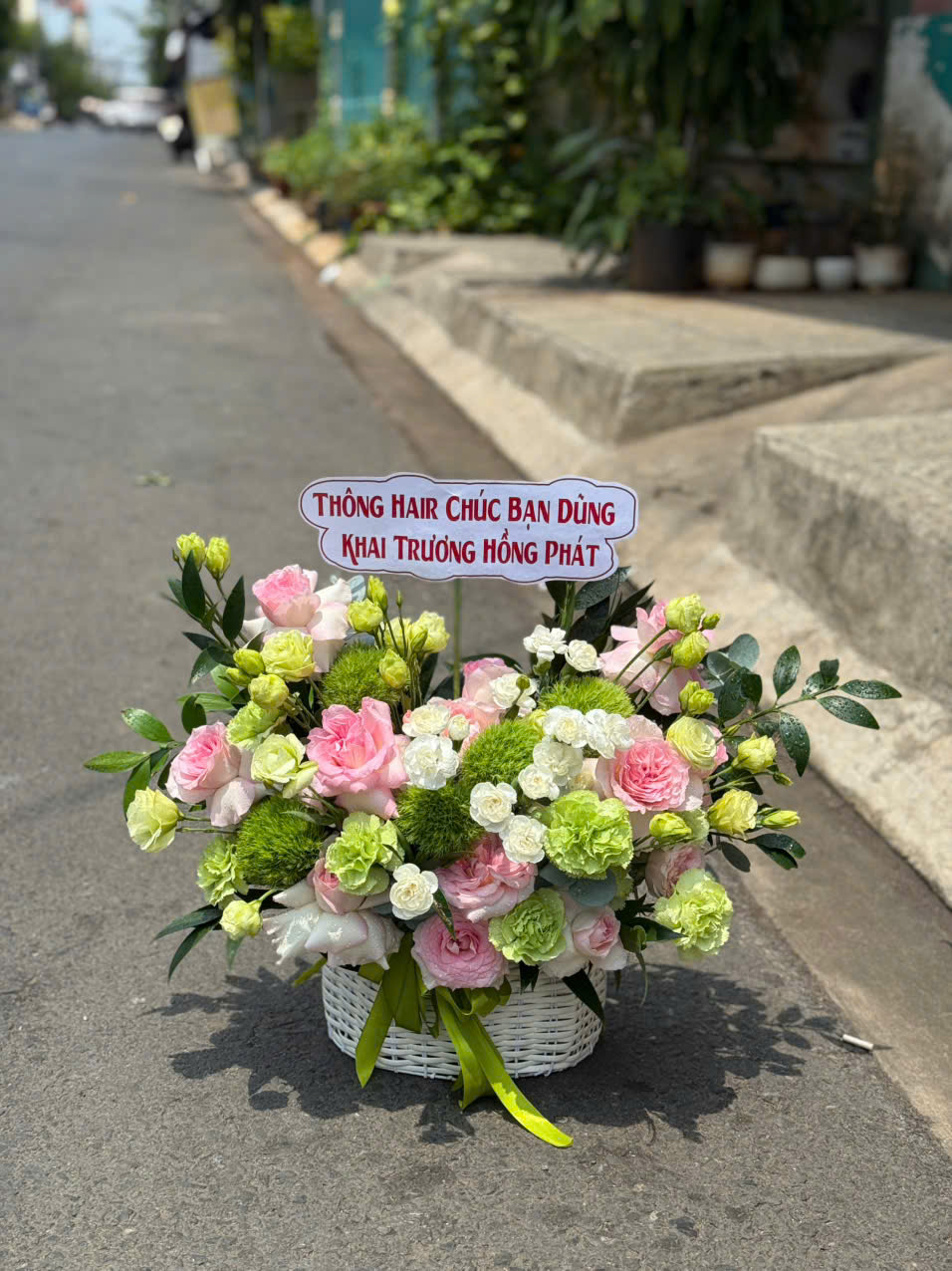 giỏ hoa khai trương long khánh